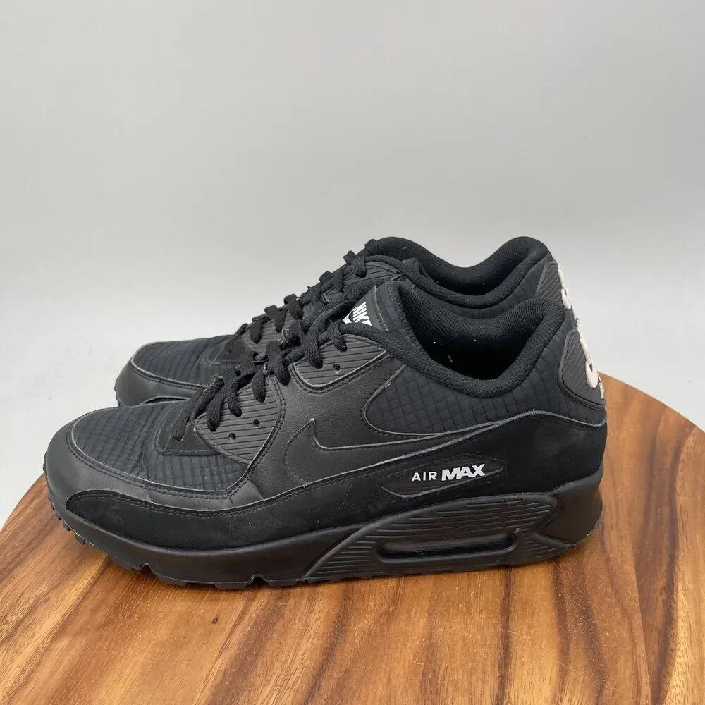 Nike Air Max 90 Essential Mens Size 13 Triple Black Running Comfort Walking Gym